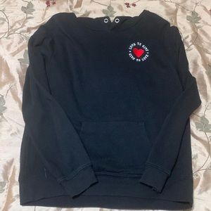 Forever 21 Love To Give Give To Love Hooded Sweatshirt